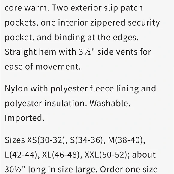 Orvis Barbour Men's Navy Quilted Vest - Picture 4 of 4